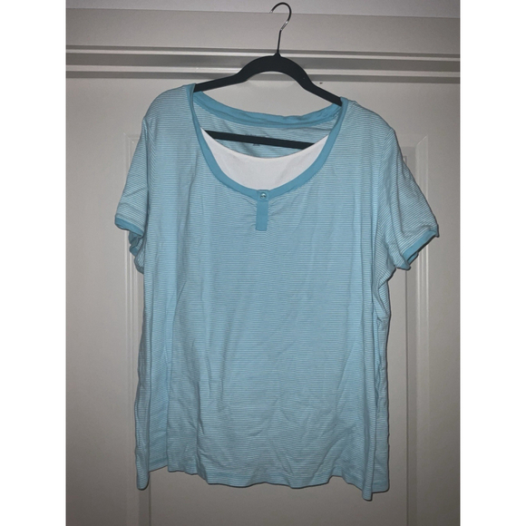 womens croft and Barrow Striped Short Sleeve Shirt Size 3XL - Picture 1 of 8